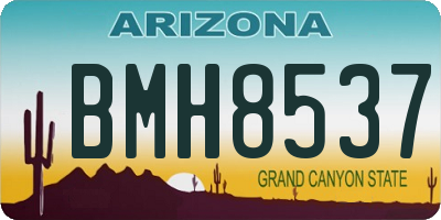 AZ license plate BMH8537
