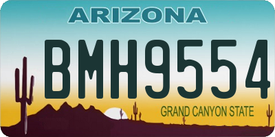 AZ license plate BMH9554