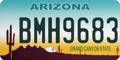 AZ license plate BMH9683
