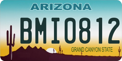 AZ license plate BMI0812