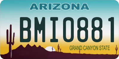 AZ license plate BMI0881