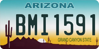 AZ license plate BMI1591