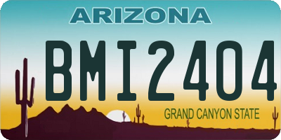 AZ license plate BMI2404