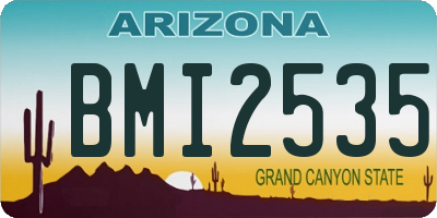 AZ license plate BMI2535