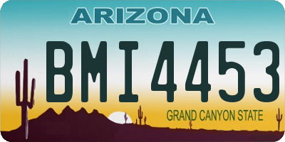 AZ license plate BMI4453
