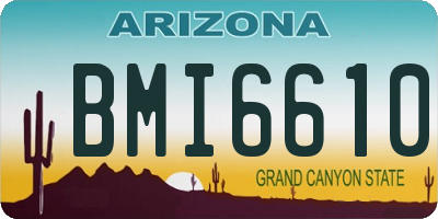 AZ license plate BMI6610