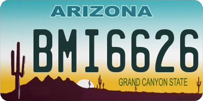 AZ license plate BMI6626