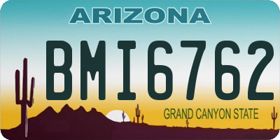 AZ license plate BMI6762
