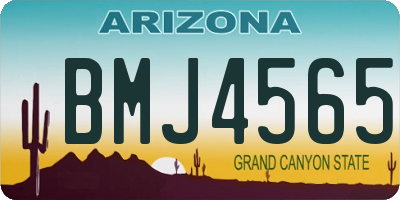 AZ license plate BMJ4565