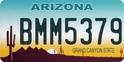 AZ license plate BMM5379