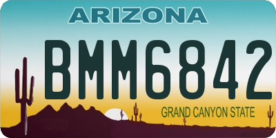 AZ license plate BMM6842