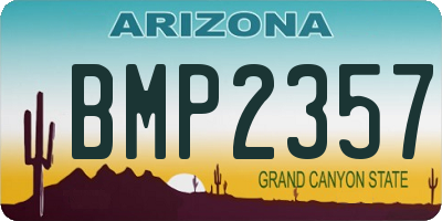 AZ license plate BMP2357