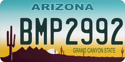 AZ license plate BMP2992