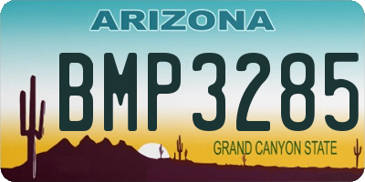 AZ license plate BMP3285