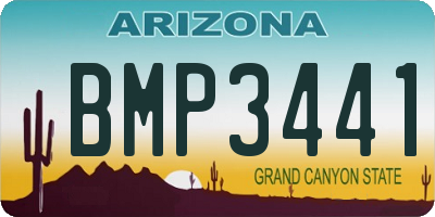 AZ license plate BMP3441