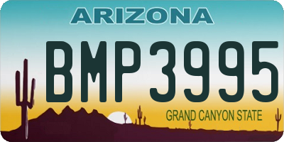 AZ license plate BMP3995
