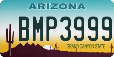 AZ license plate BMP3999