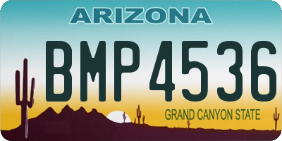 AZ license plate BMP4536