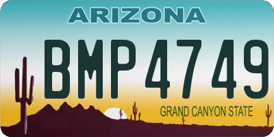 AZ license plate BMP4749