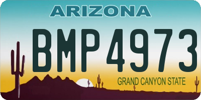 AZ license plate BMP4973