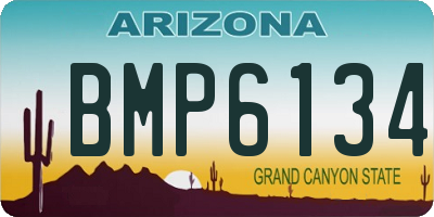 AZ license plate BMP6134