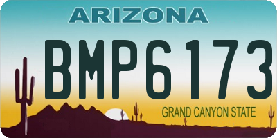 AZ license plate BMP6173