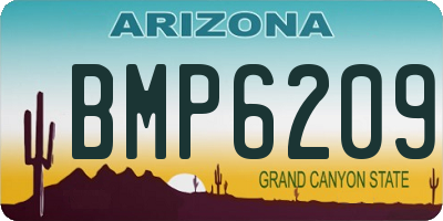AZ license plate BMP6209