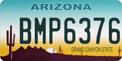 AZ license plate BMP6376
