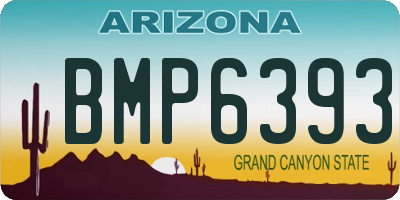 AZ license plate BMP6393