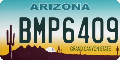 AZ license plate BMP6409