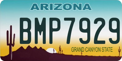 AZ license plate BMP7929