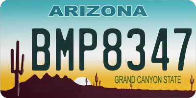 AZ license plate BMP8347