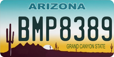 AZ license plate BMP8389