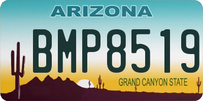AZ license plate BMP8519