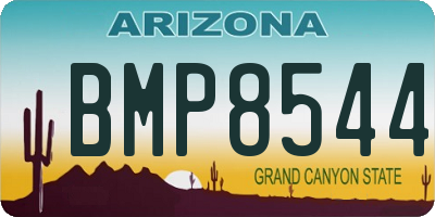 AZ license plate BMP8544