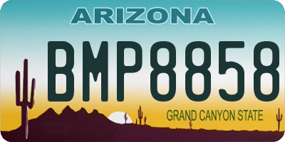 AZ license plate BMP8858