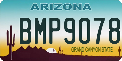 AZ license plate BMP9078