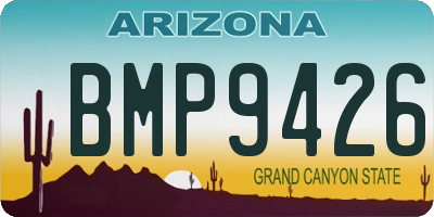 AZ license plate BMP9426