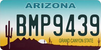AZ license plate BMP9439