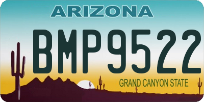 AZ license plate BMP9522