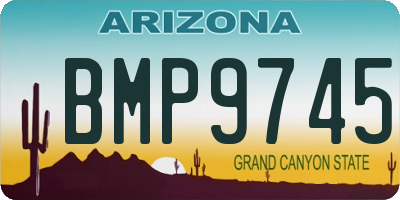 AZ license plate BMP9745