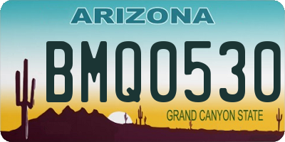 AZ license plate BMQ0530