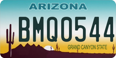AZ license plate BMQ0544