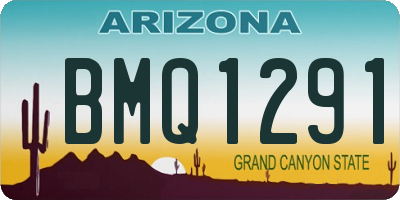 AZ license plate BMQ1291