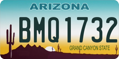 AZ license plate BMQ1732