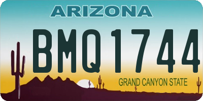 AZ license plate BMQ1744