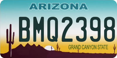 AZ license plate BMQ2398