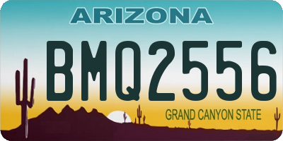 AZ license plate BMQ2556