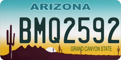 AZ license plate BMQ2592