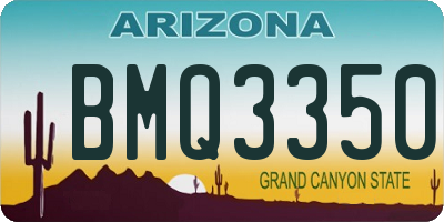 AZ license plate BMQ3350